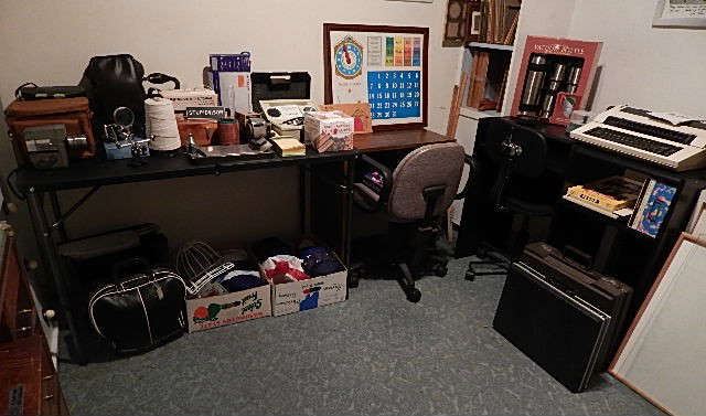 OFFICE ROOM FULL OF ASSORTED SUPPLIES, FRAMES, FURNITURE, FRAMES, PC SYSTEMS, GRAB BAGS
