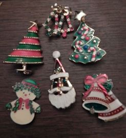 HOLIDAY COSTUME PIN COLLECTION