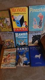 ANTIQUE CHILDRENS HARD BACK BOOKS, SOME 1ST ADDITIONS AS EARLY AS THE 1900'S.