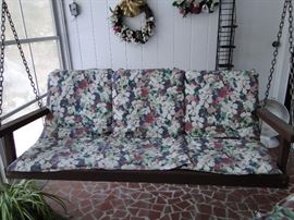 Porch Swing with cushions