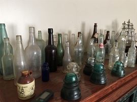 Vintage glass bottles