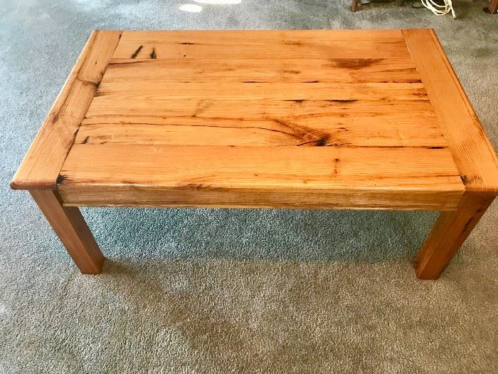 3 Piece Coffee Table Set w/ 2 End Tables Reclaimed  Wormy Chestnut from Virginia  $650 + S/H available