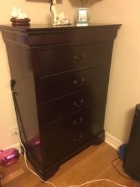 Chest of drawers, dark wood, Ashley Furniture; Presale $100