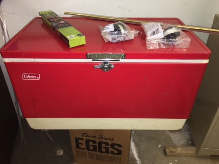 NEVER USED Coleman metal cooler