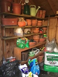 Shed- tons of clay pots