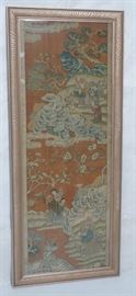Lot 1 Large Chinese Painting on Fabric of Landscape. Fr