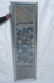 Lot 2 Embroidered Chinese Decorative Panel. On stretche