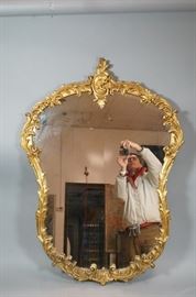 Lot 22 Gold Gilt French Style Mirror. Ornate. 