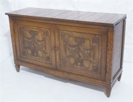 Lot 28 Country French Style Sideboard with Plank Top. 3 
