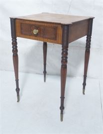 Lot 64 Antique Tiger Maple One Drawer Stand. Elegant tap