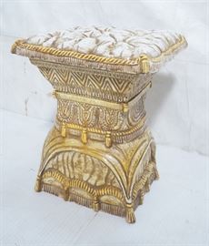 Lot 65 Italian Ceramic Faux Pillow Form Stool Stand. Mol