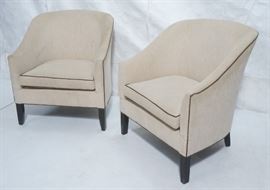 Lot 67 Pr MITCHELL GOLD Contemporary Lounge Chairs. Beig