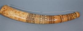 Lot 130 African Congo Carved Trumpet form musical instrum