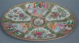 Lot 145 Rose Medallion Chinese Export Oval Platter. Decor