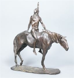 Lot 177 After CH H HUMPHRISS Figural Indian Horse Bronze 