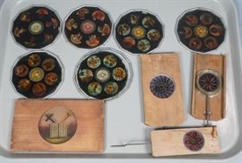 Lot 178 10pc German Glass Magic Lantern Slides. 6 are met