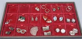 Lot 200 16pr Contemporary Earrings. Mostly Sterling Silve