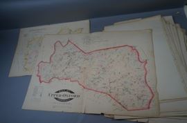 Lot 369 Lot Approx. 50 Maps from 1883 Chester County Penn