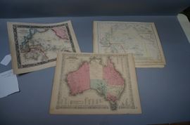 Lot 386 4 Maps of Australia  the Pacific 19th Century