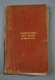 Lot 390 Ca 1830 Pocket Map of Pennsylvania, New Jersey  