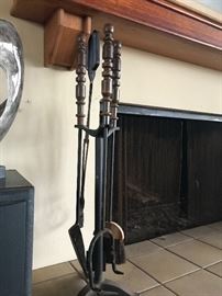 1970's fireplace tools