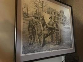 SIGNED RICHARD DeSPAIN CIVIL WAR PRINT