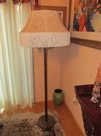 Lamp 100 years old, shade custom made