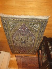 100+ old Turkish silk rug 3x5