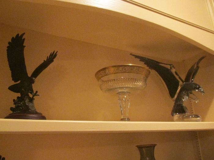 Eagles on left bronco, on right crystal