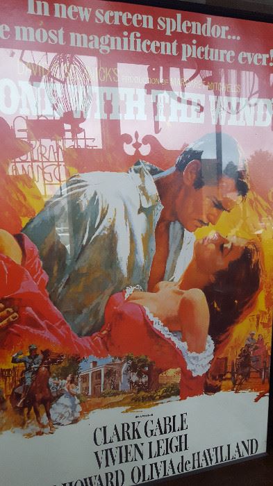 Movie poster advertising "Gone With The Wind"