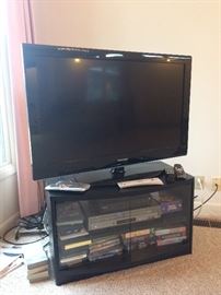 Large Samsung flat panel and stand, works! 