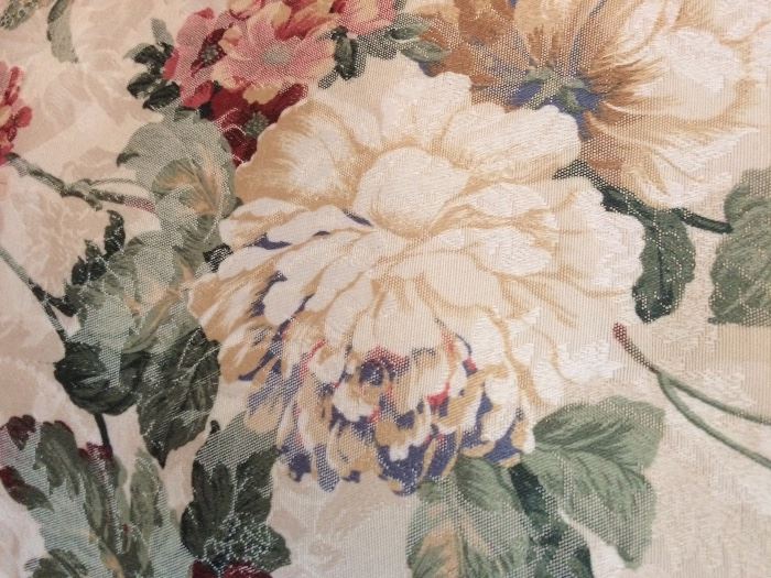 Close up of floral upholstery 
