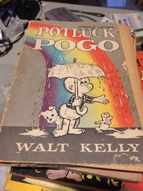 Stack of vintage Pogo Walt Kelly books, 15-20, worn but still enjoyable!