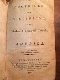 The Doctrines and Discipline of the Methodist Episcopal Church in America, 1801, eleventh edition. Early American imprint