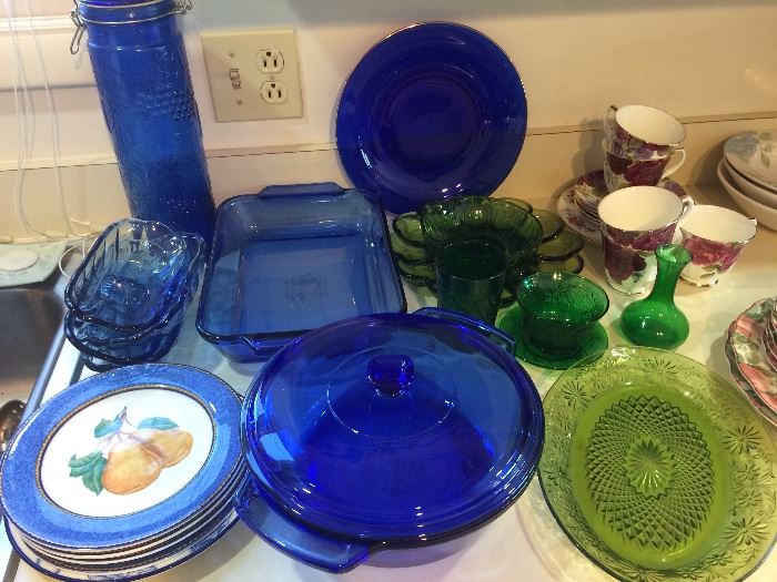 Blue kitchenware