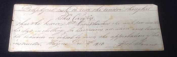 1818 note to a good speller