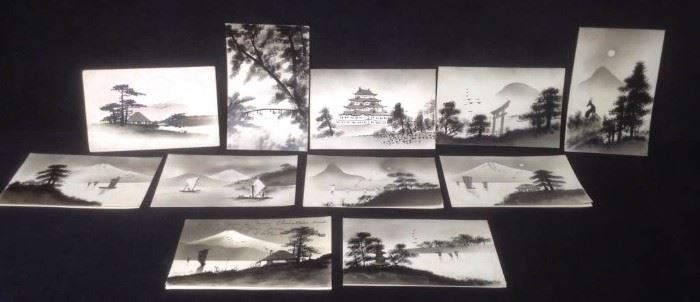 Japanese ink postcards