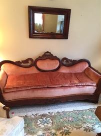 Lovely antique sofa, Down stuffed cushion 