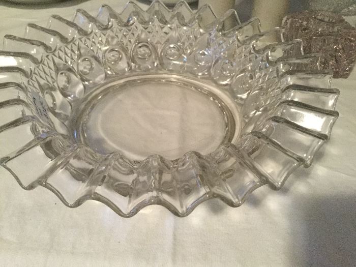fluted glass bowl