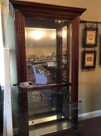 Lit Display Cabinet with glass shelves
