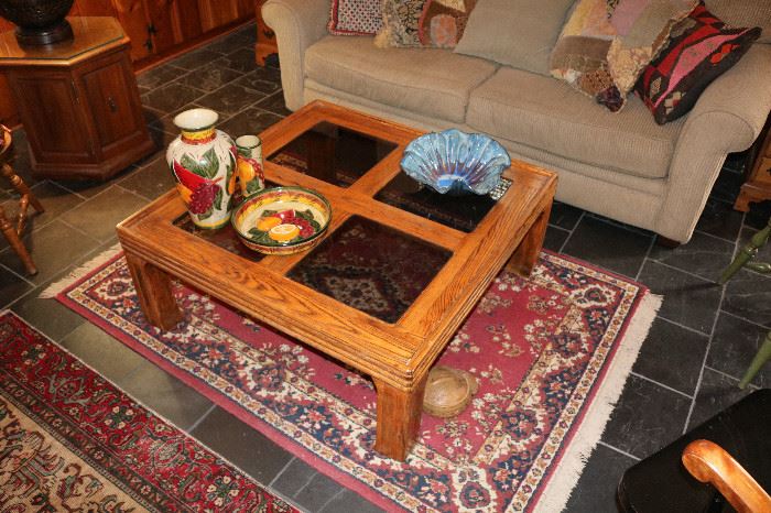 Oak & Glass Coffee Table