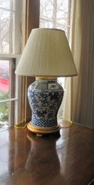 Ralph Lauren blue and white porcelain lamp