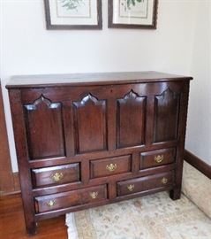 Antique open top wooden cabinet/chest