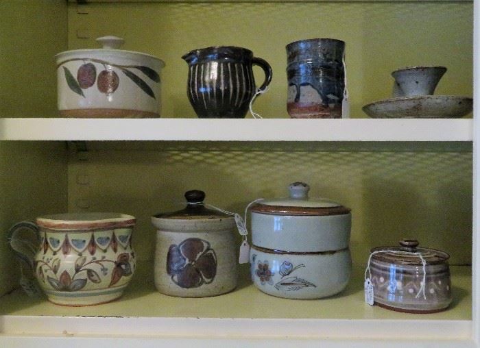 Lots of studio pottery