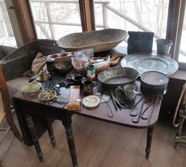 Lots of tin and wooden primitives