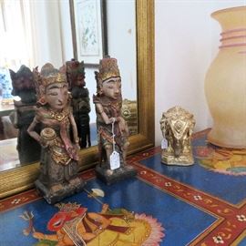 Antique polychrome deities.