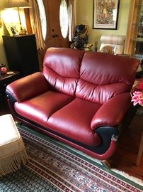 Leather couch and love seat
