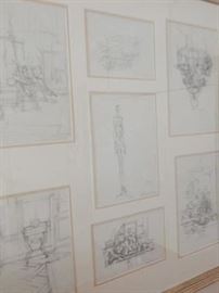Albert Giacometti 1955 collection of prints.