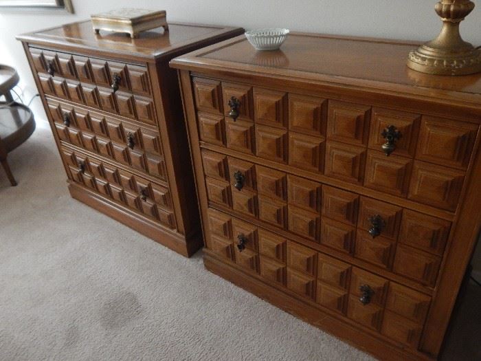 Pair of mid century chest of drawers.