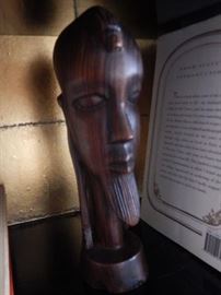 African wooden bust. 
